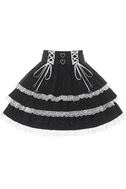 Dark Sweet Tweed Jacket + Shirt + Skirt + Clip