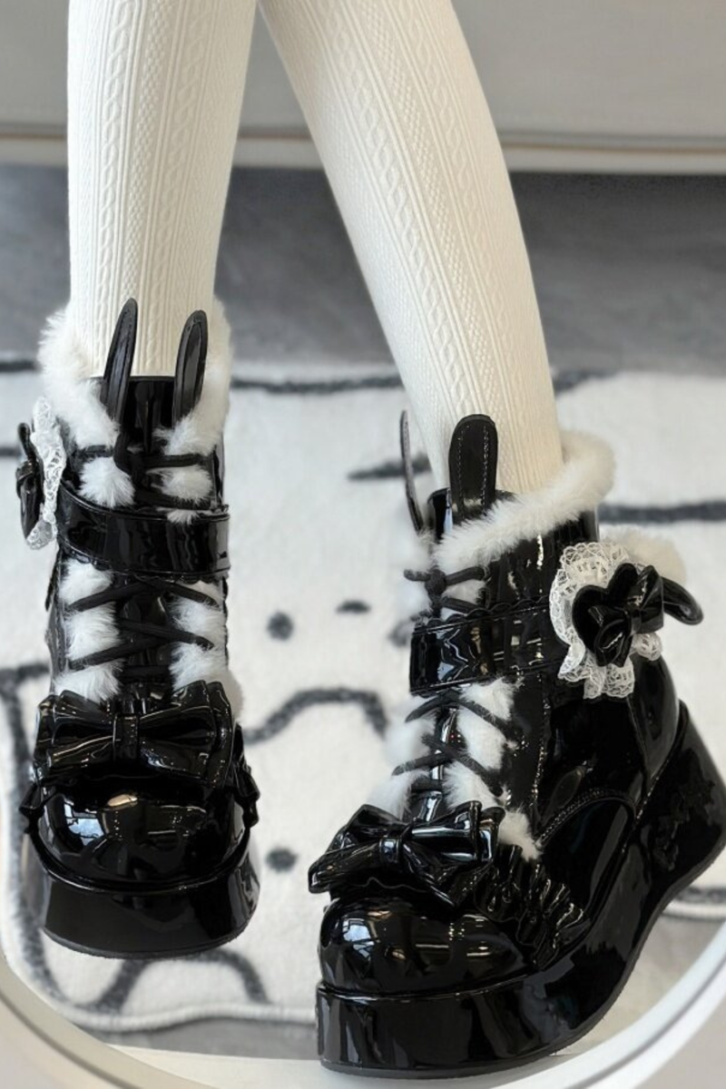 Rabbit Tail Lolita Boots