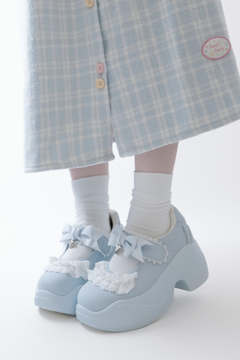 Sweet Girly Lace Ribbon Sneakers
