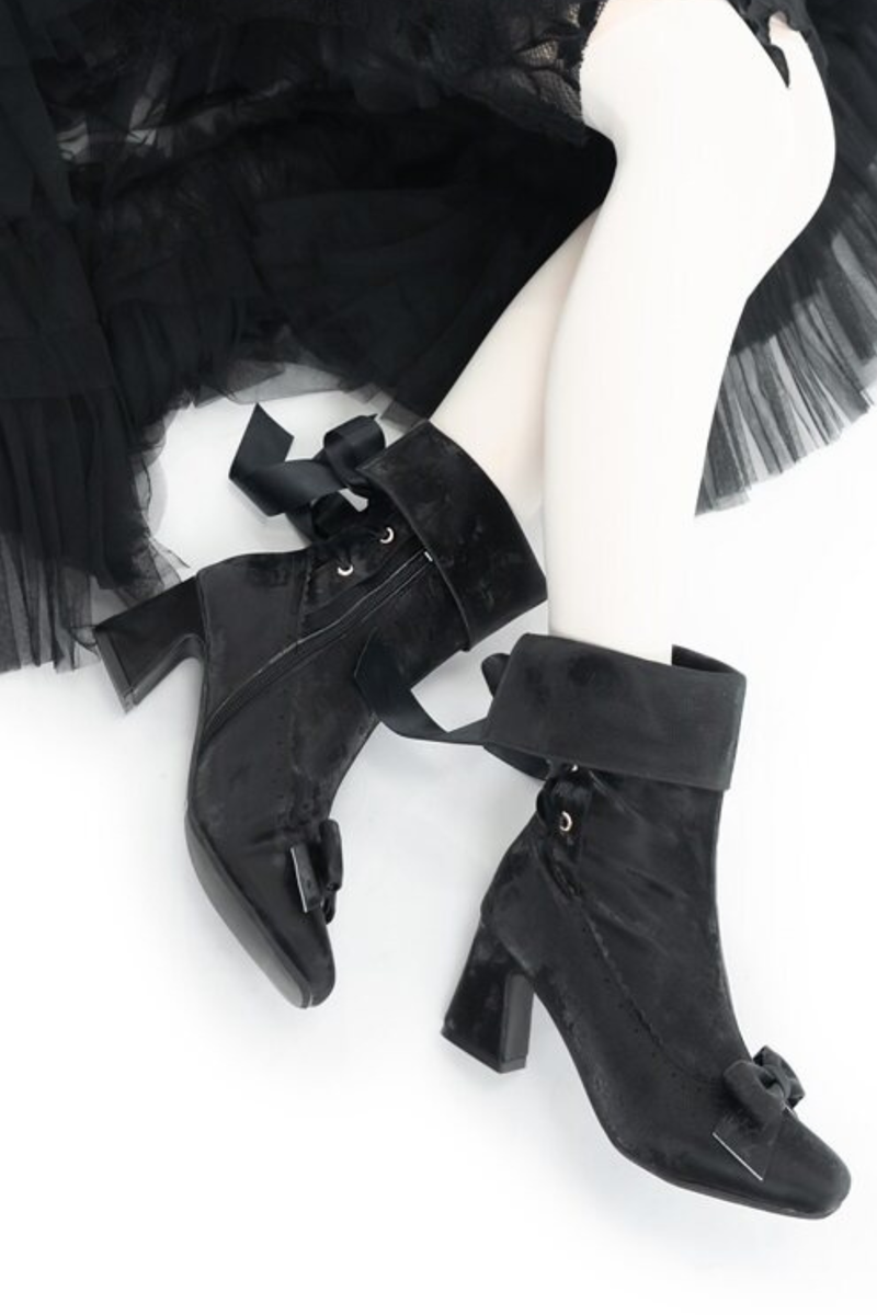 Retro Sweet Ribbon Lolita Short Boots