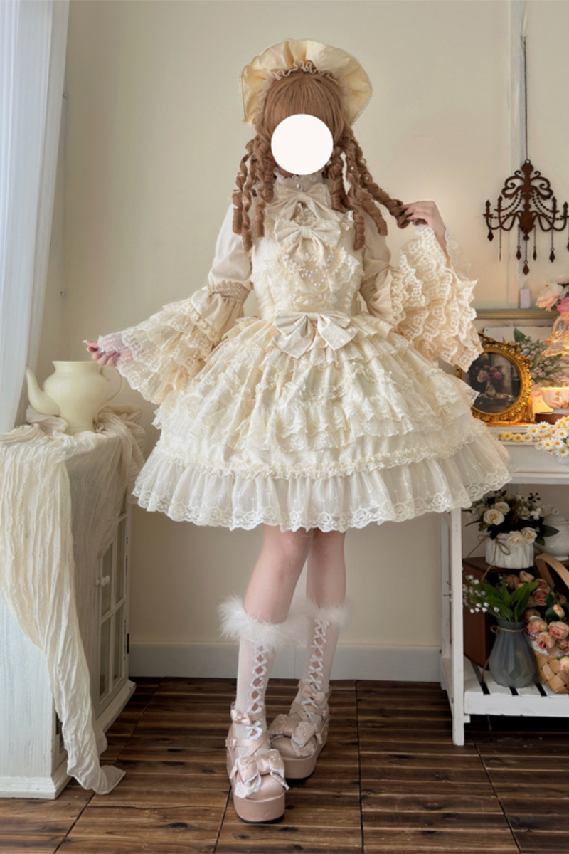 [pre-order] Heart Throbbing Lolita Dress + Ruffle Blouse