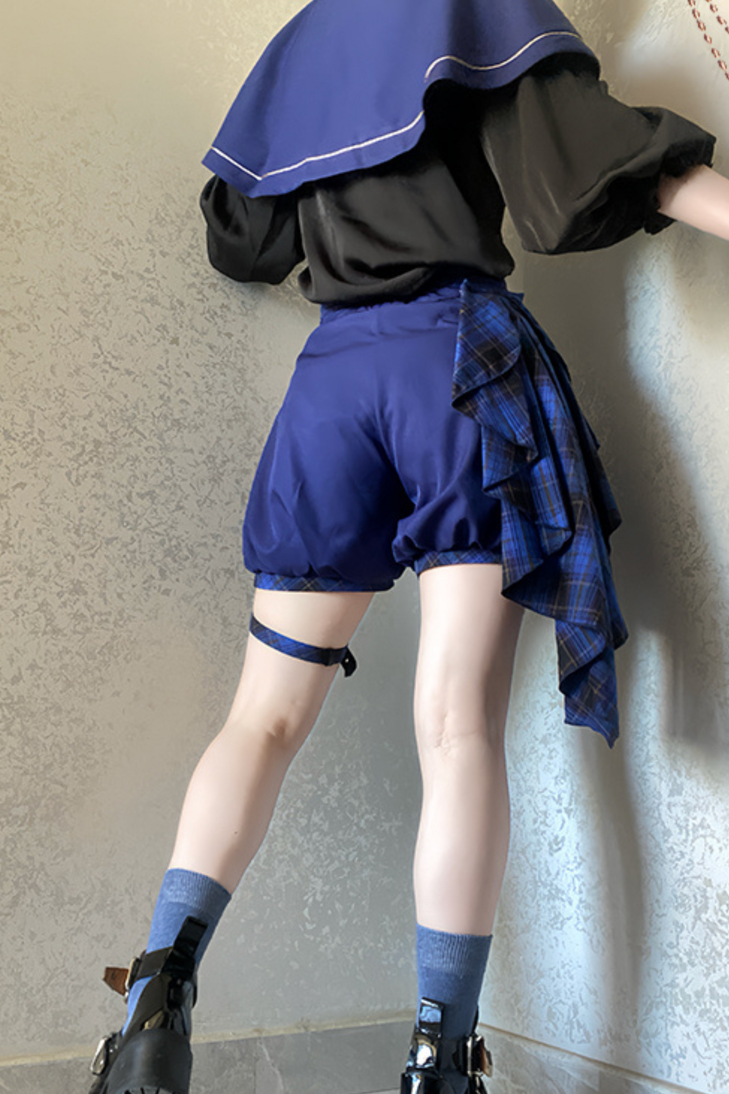 Lolita Prince Blouse + Shorts + Checkered Casquette