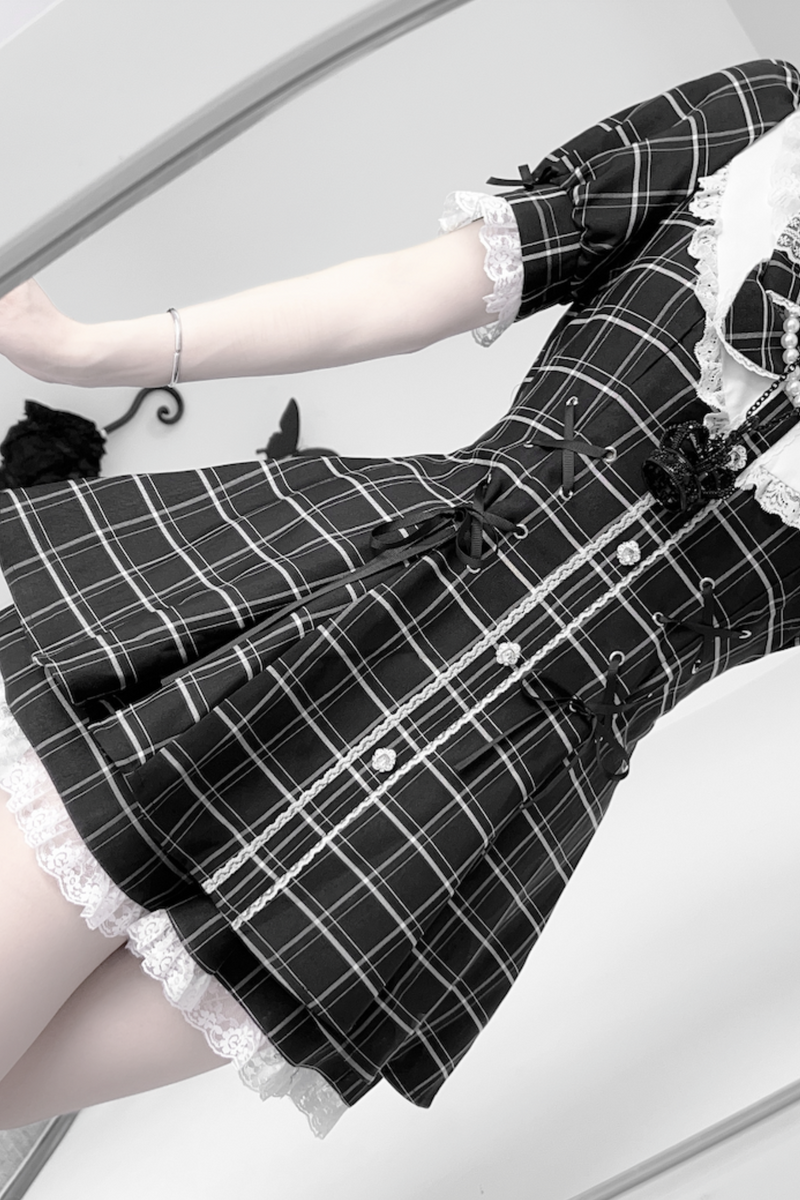 Ribbon Puff Sleeve Top + Inner Pants