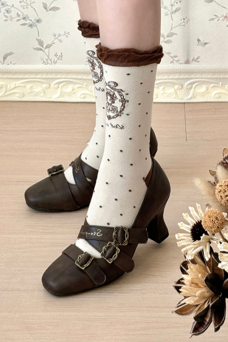 Retro Lolita Square Heel Shoes
