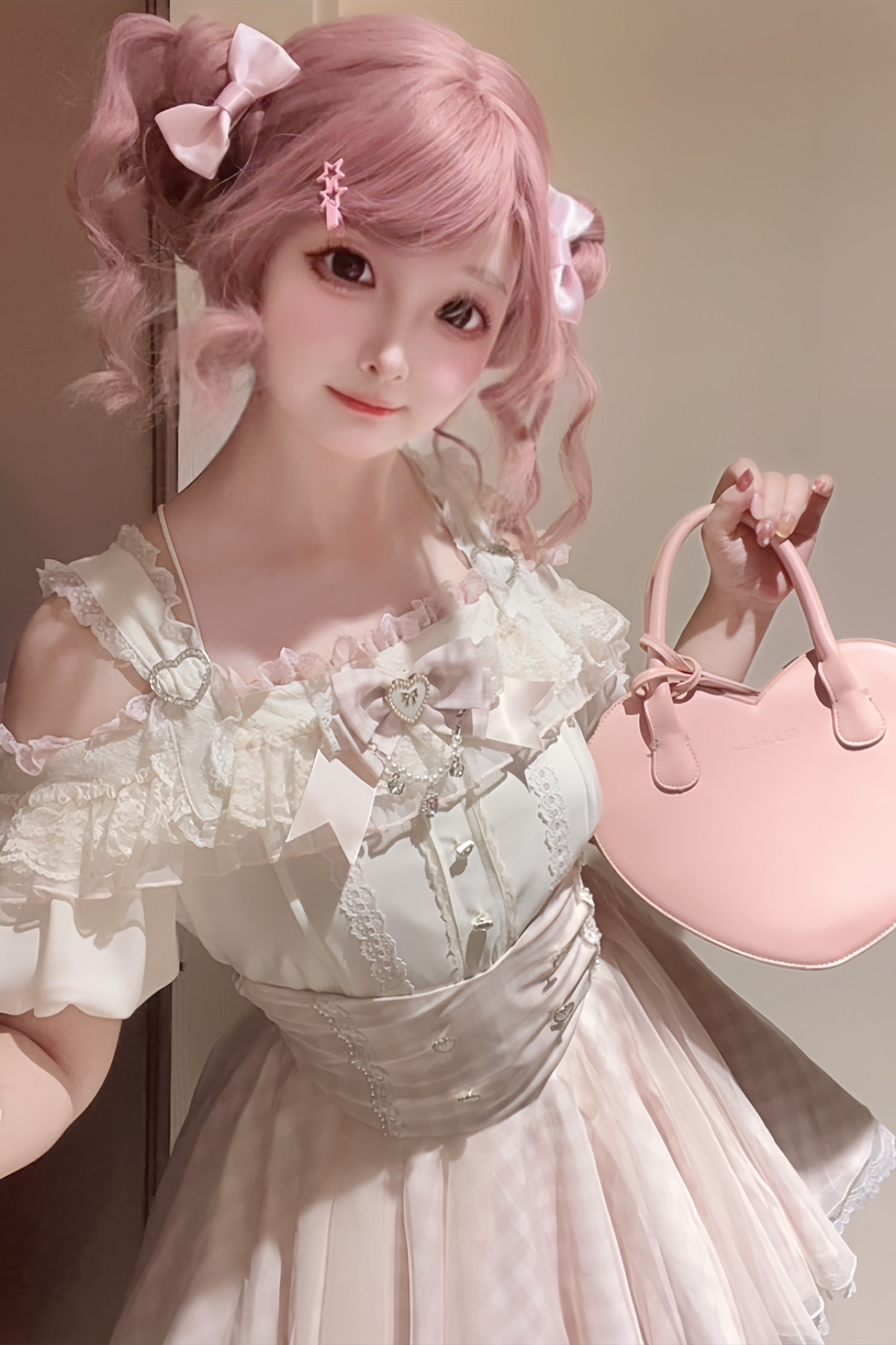 [pre-order] Mass Production Off-shoulder Top + High Waist Skirt
