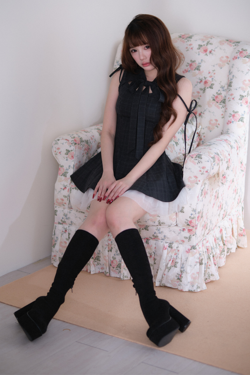 Plaid Layered Hem Sleeveless Dress