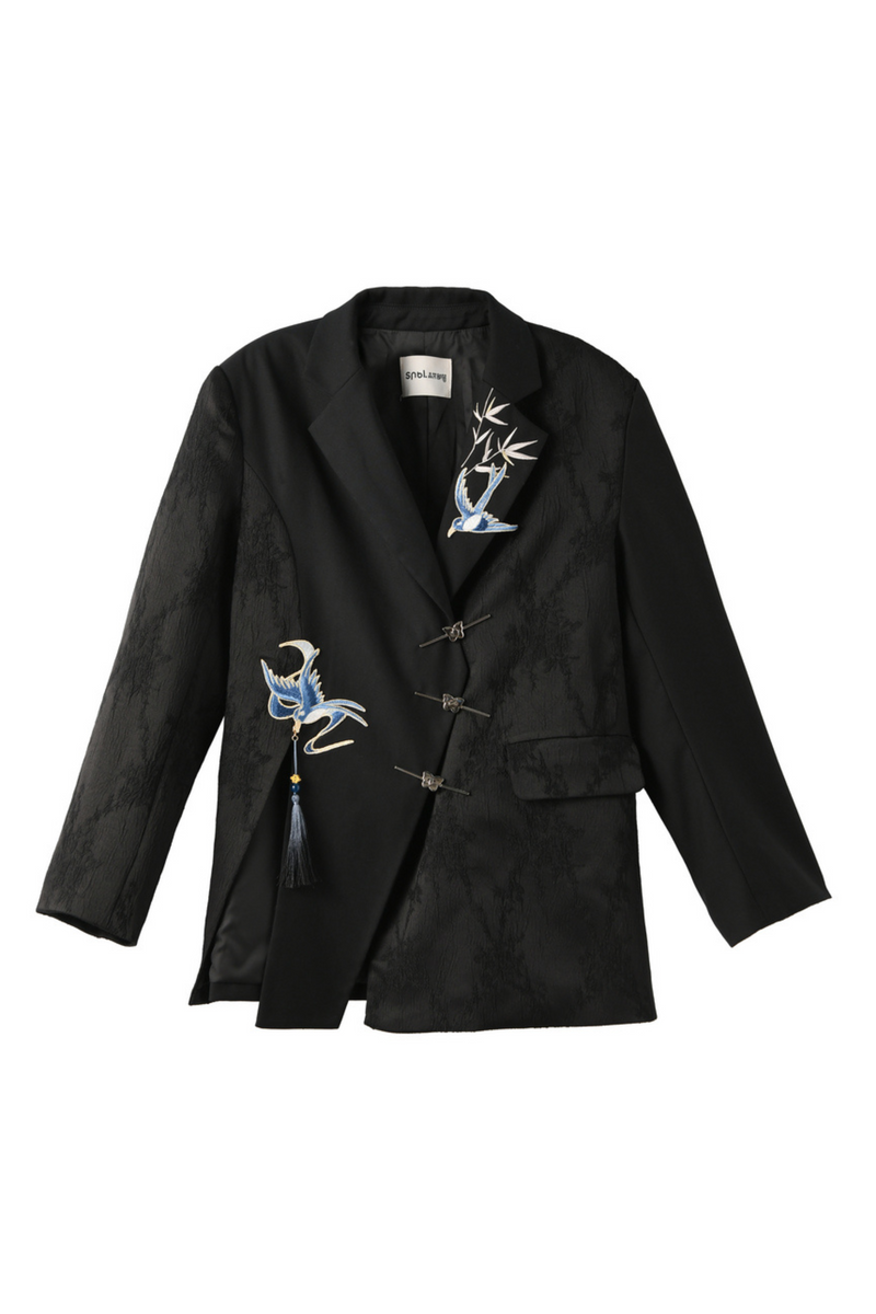 Chinese-style Design Mode Jacket + Shirt + Pants + Camisole