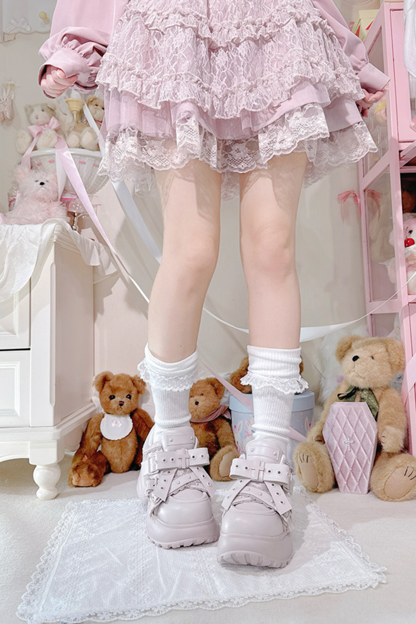 Ribbon Subculture Platform Shoes