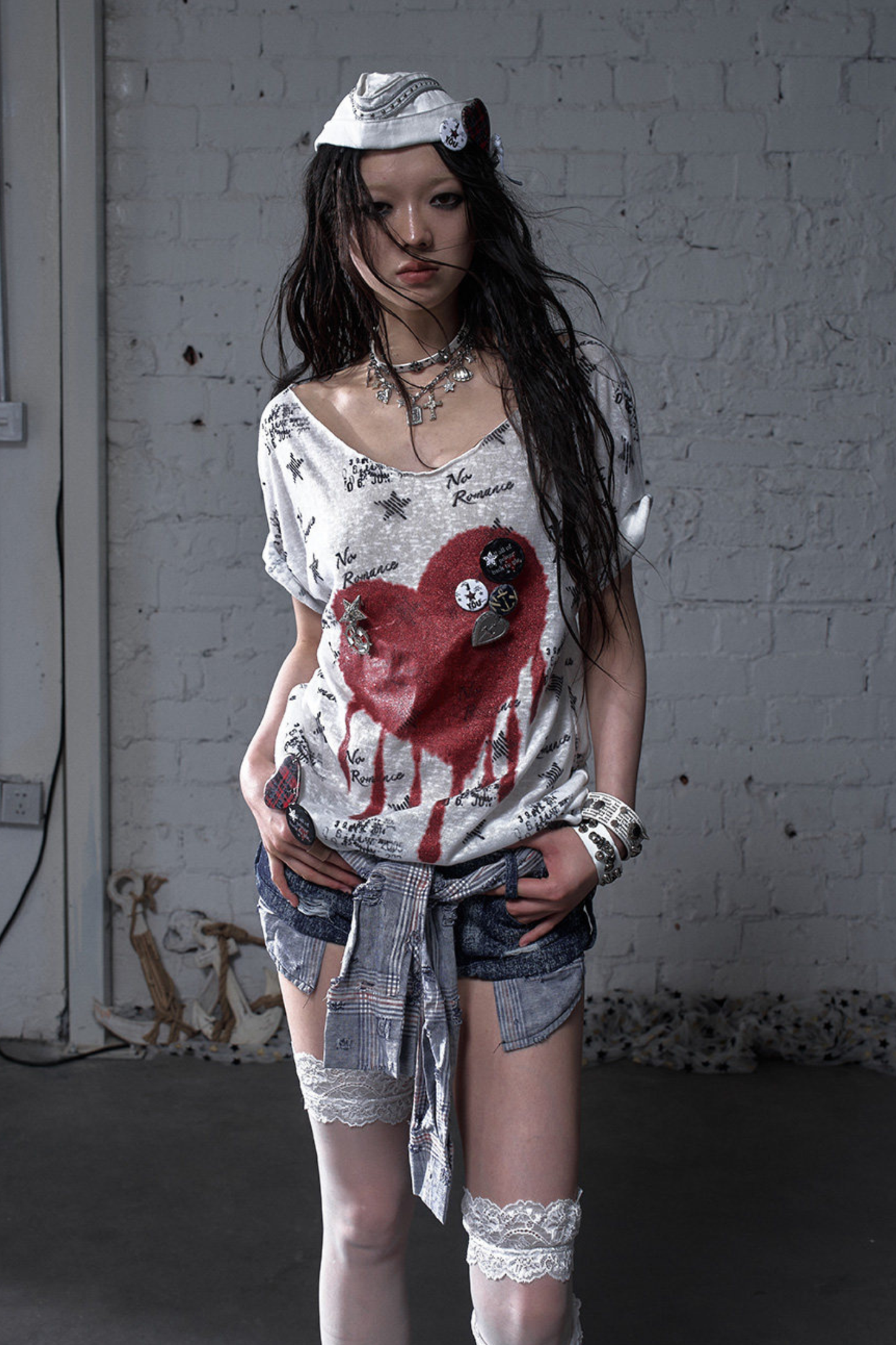 Y2k Tight Print Top