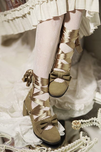 Lace-up Retro Lolita Shoes