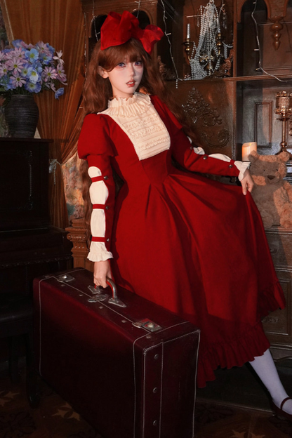 Lace Ruffle Lolita Dress + Bow