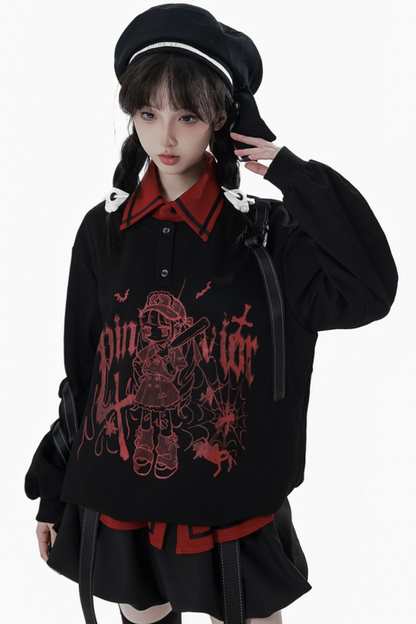 Dark Graffiti Sweatshirt + Skirt