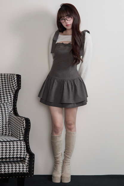 Ribbon Suspender Dress + Top