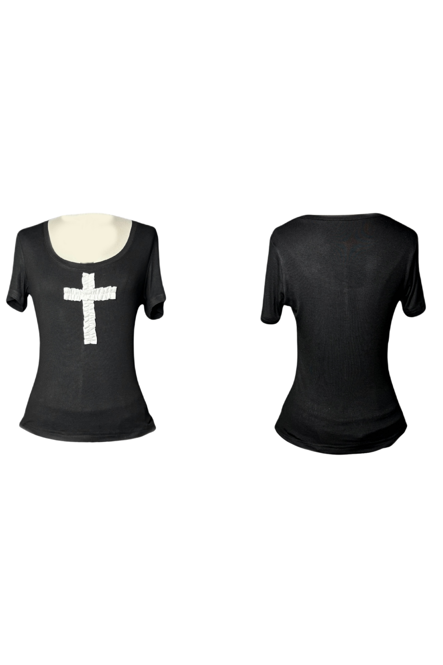 Gothic Style Cross T-shirt + Cross Collar + Pumpkin Pants