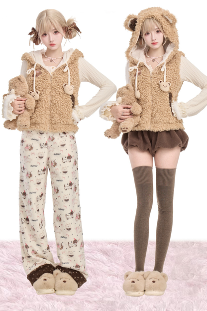 Bear Biscuit Vest + Knit + Pants