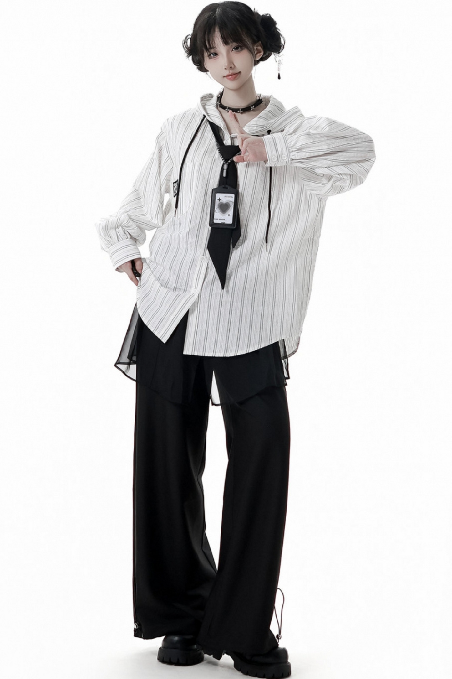 Striped Couple Girlfriend Chinese-style Set
