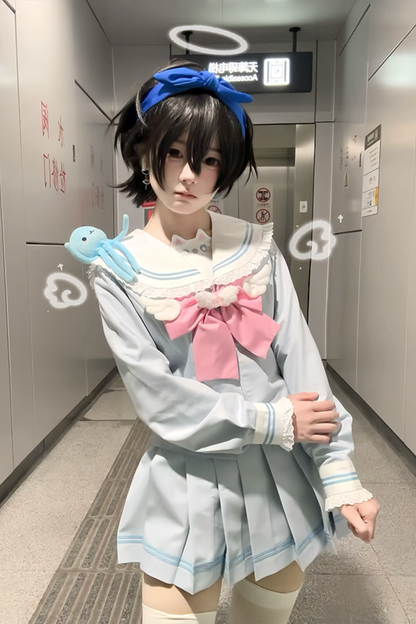 Sweet Sailor Top + Skirt + Tie