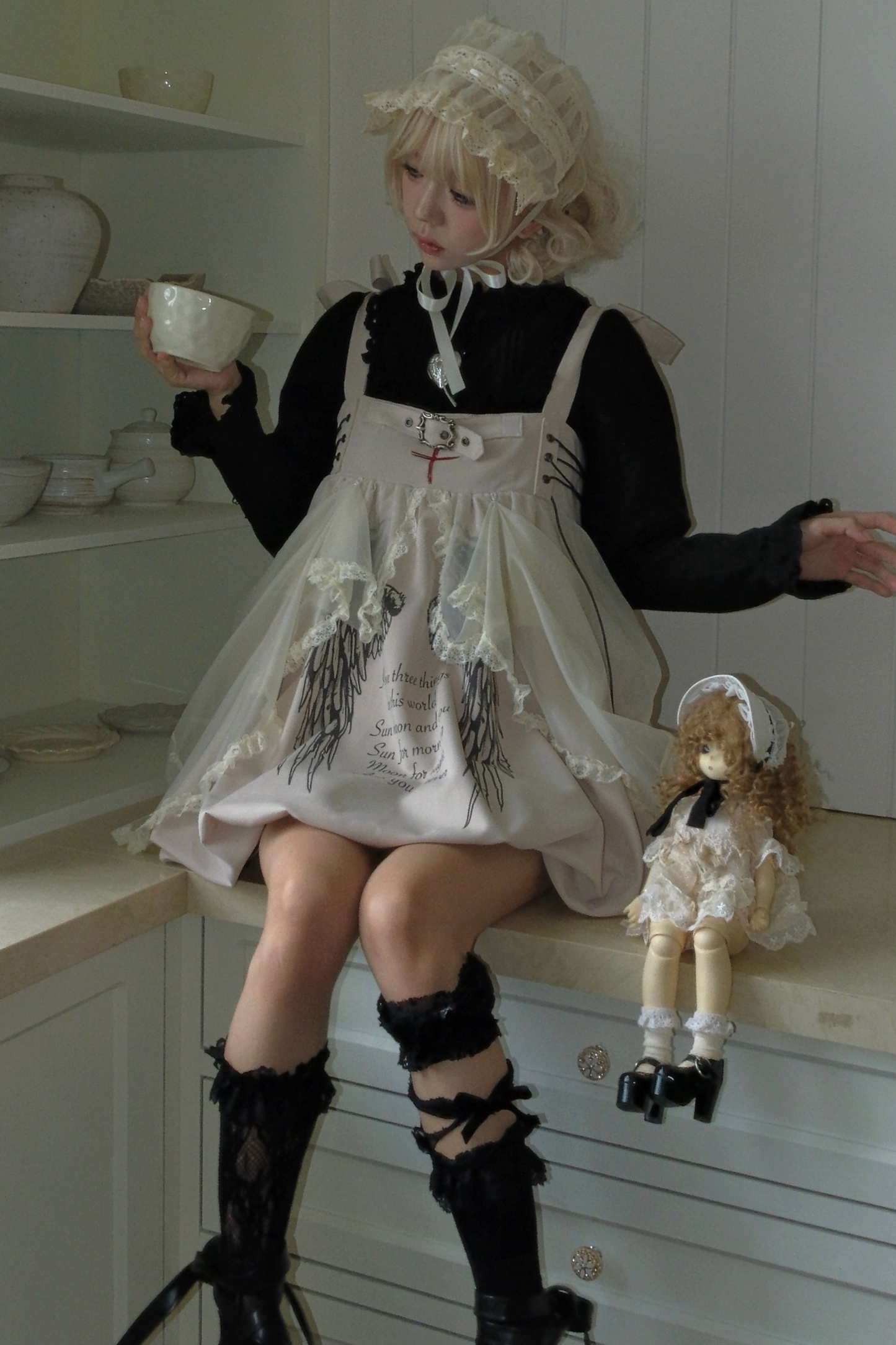 Gothic Balloon Suspender Dress