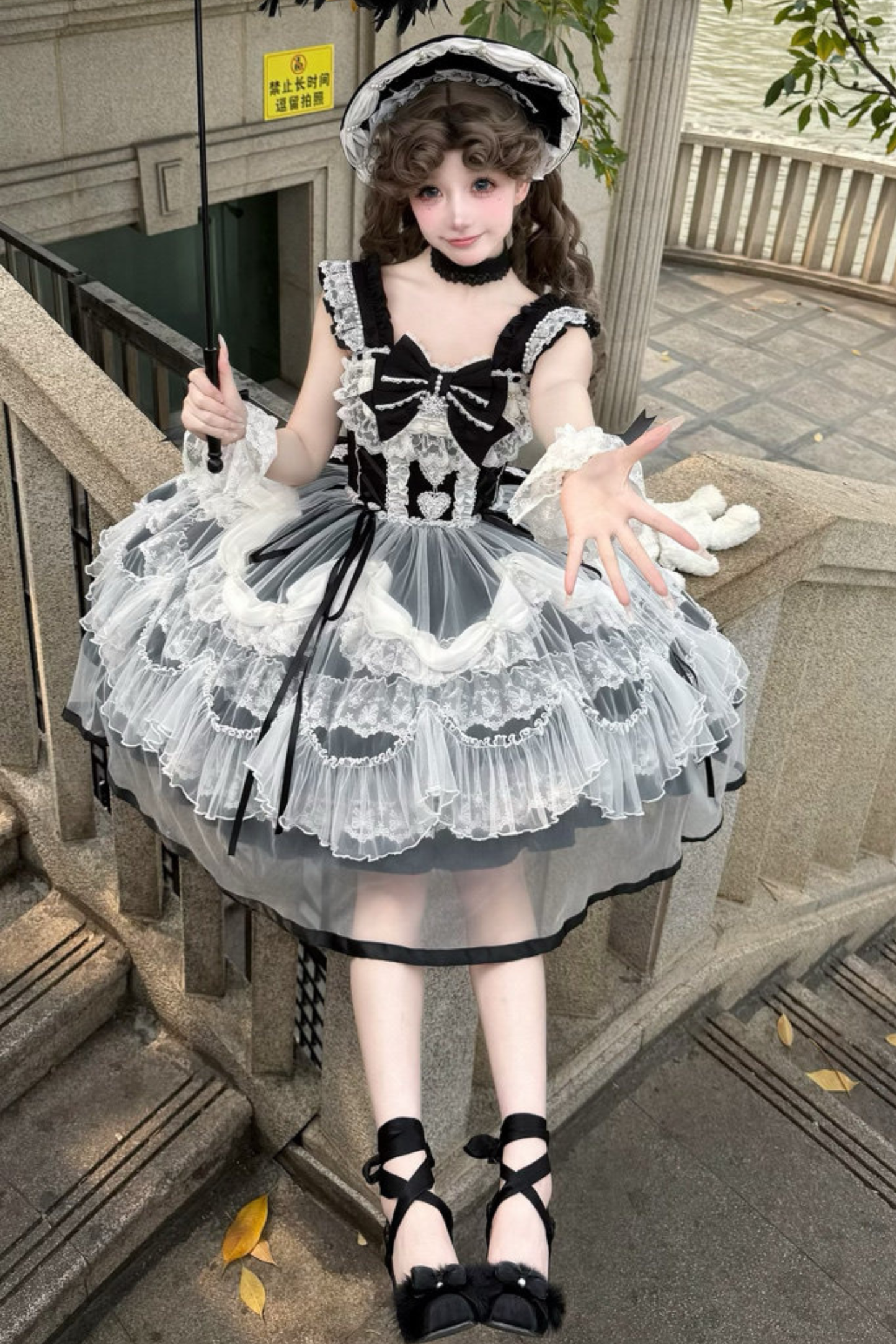 Sweet Ruffle Tiered Lolita Dress