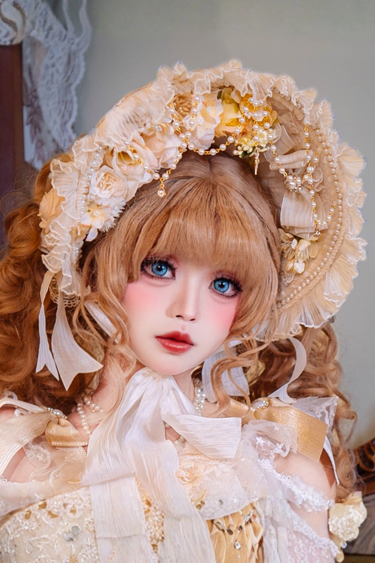 Sweet Lolita Flower Hat + Necklace