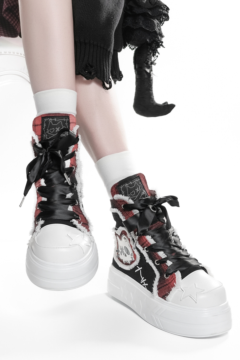 Dark Cat Canvas Sneakers