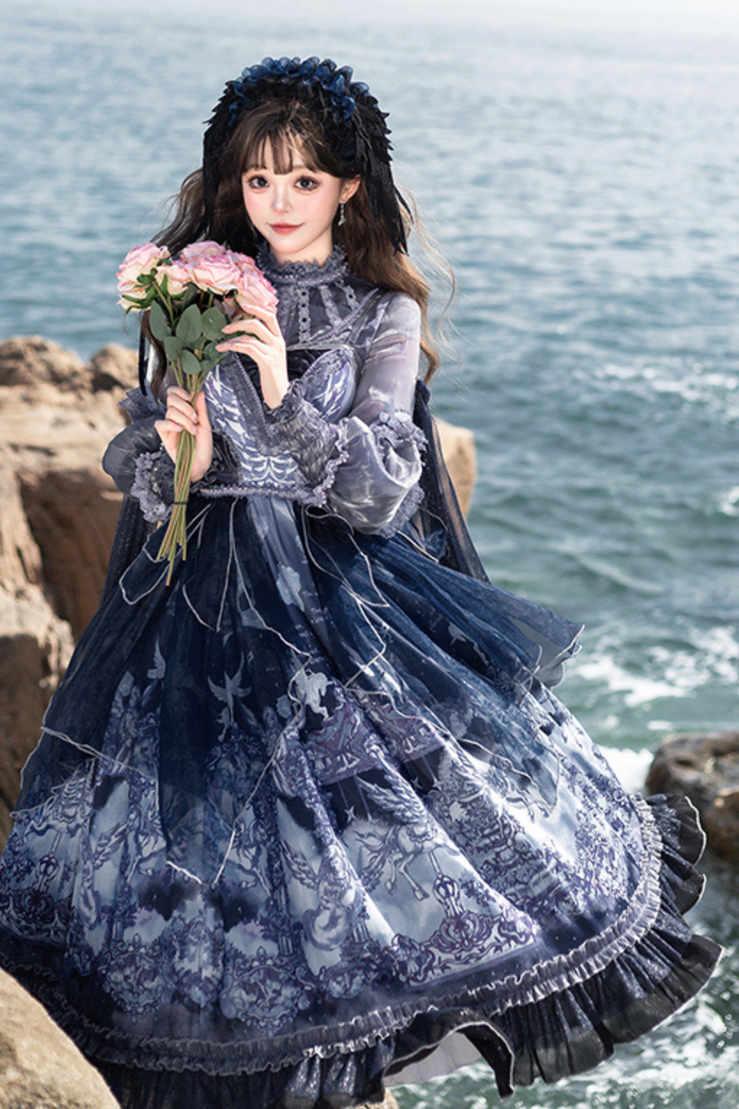 Angel Garden Blue Jsk + Loose Shirt