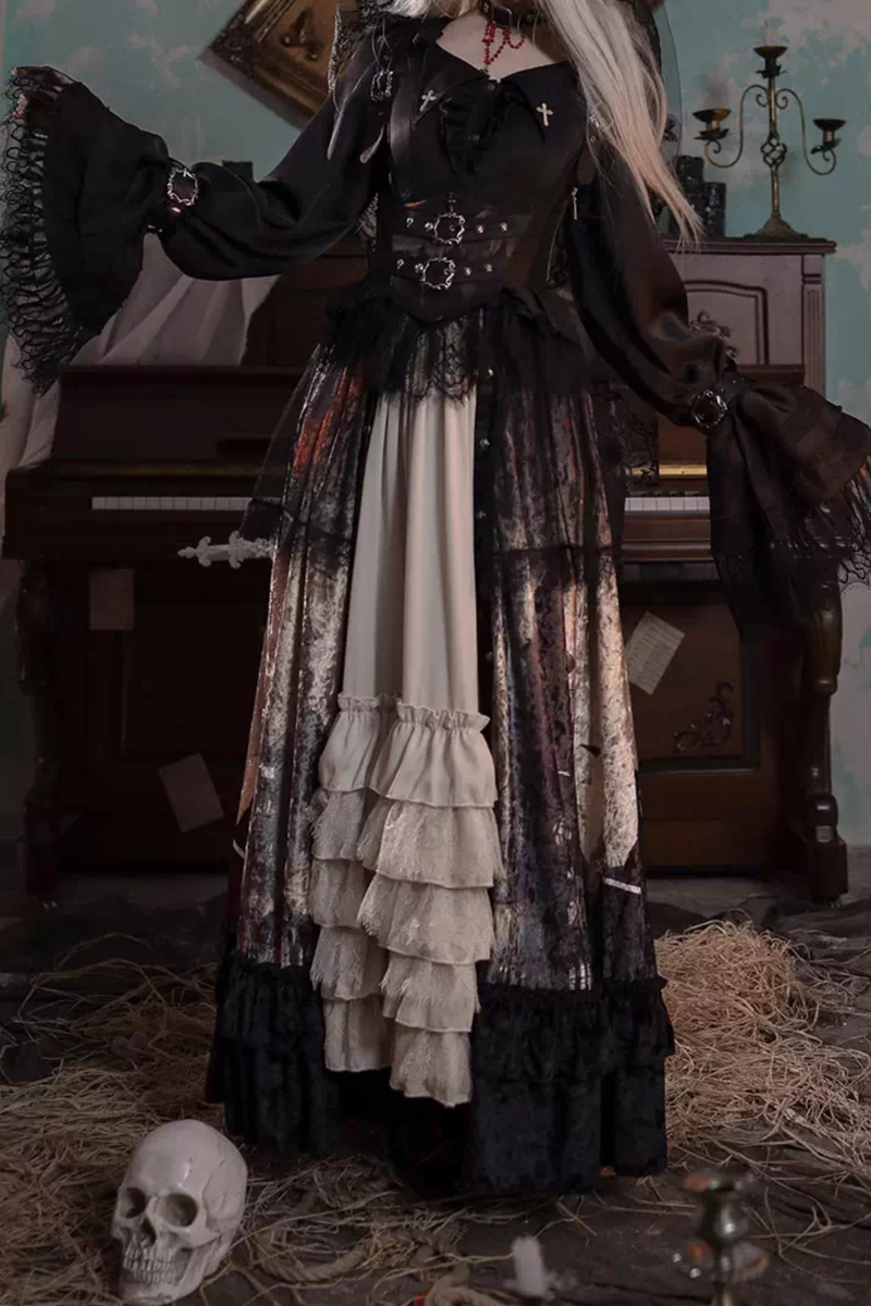 Gothic Lolita Dark Jumper Skirt + Shirt