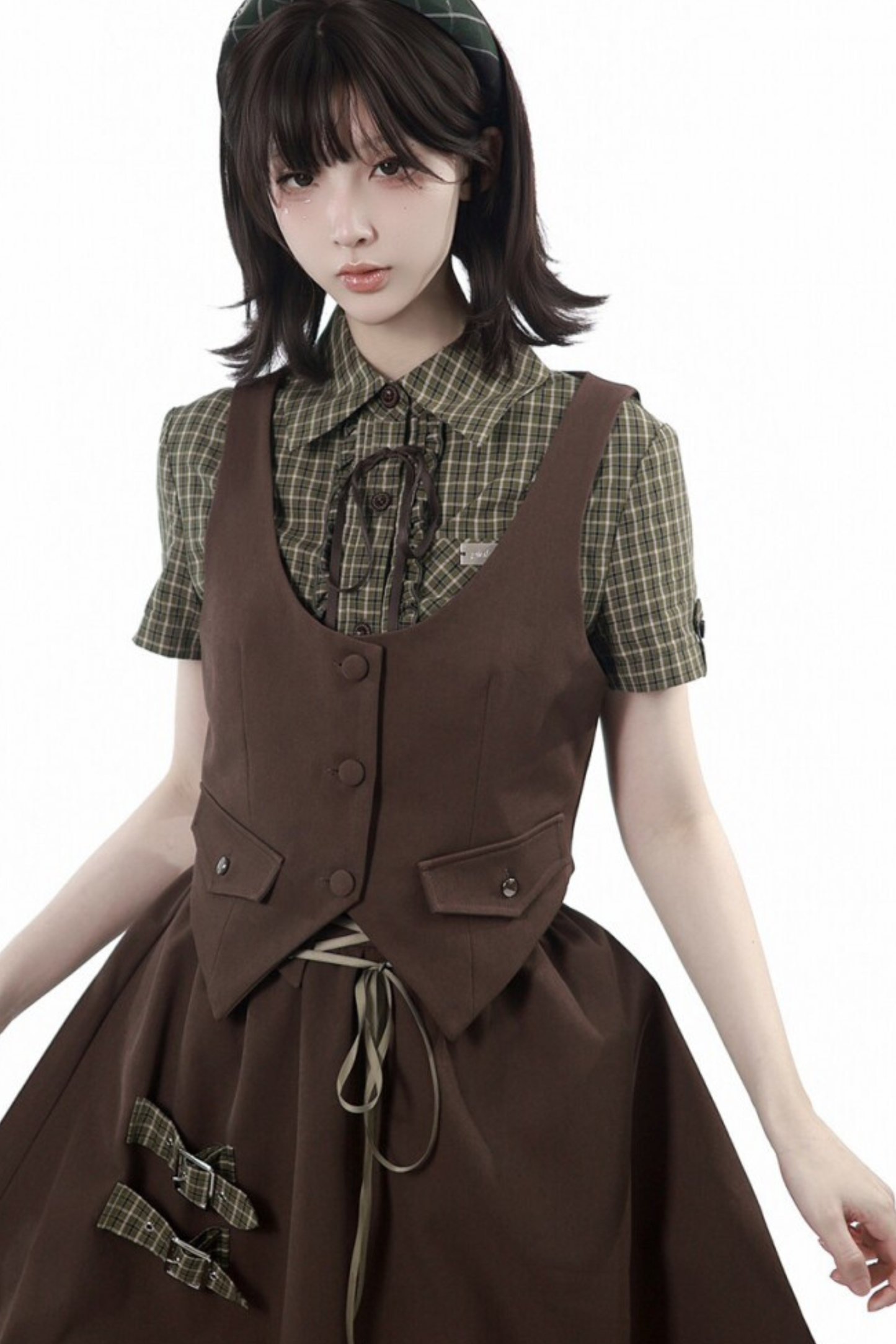 Army Girl Shirt + Vest + Skirt