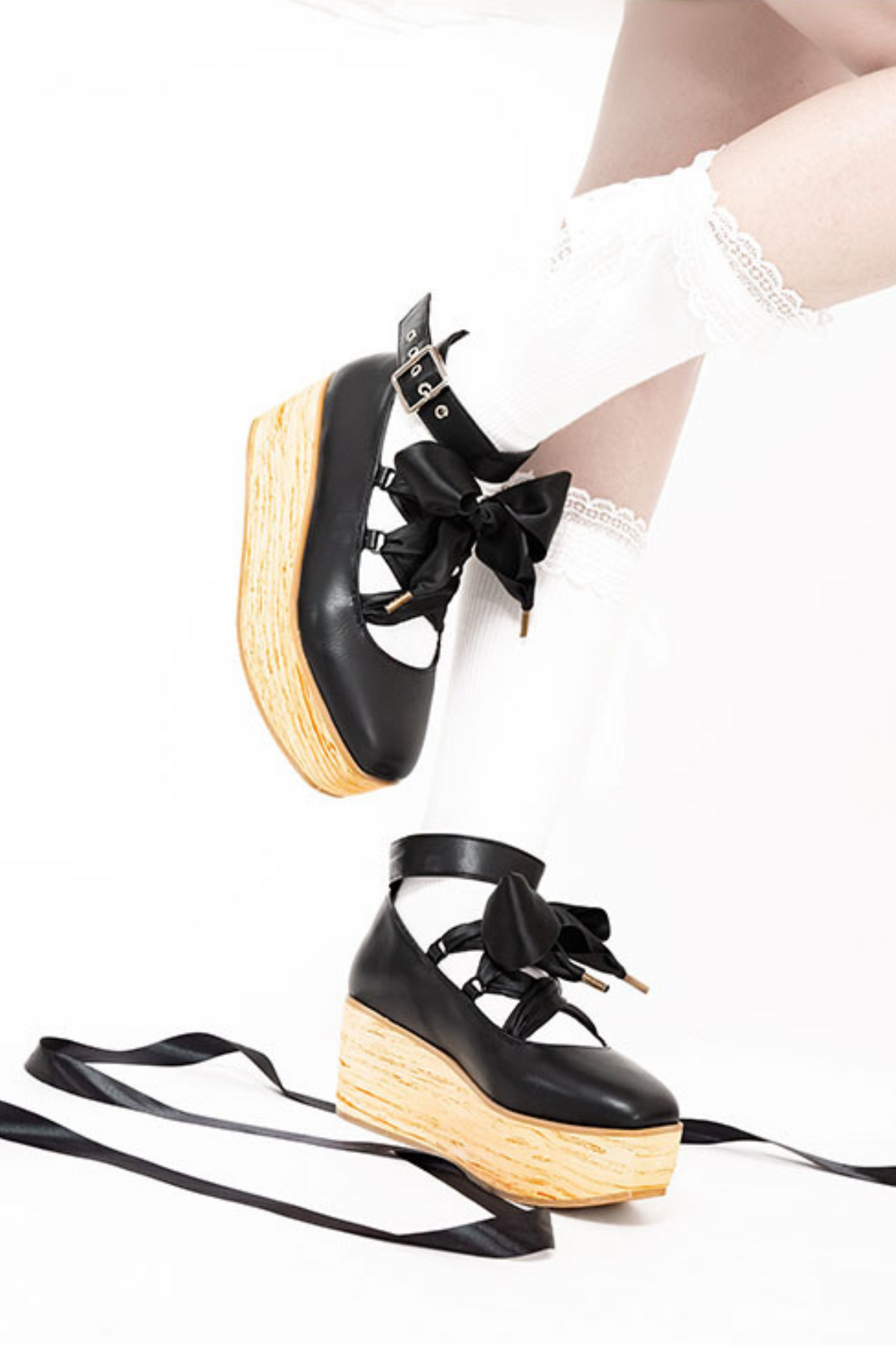 Ribbon Platform Lolita Shoes