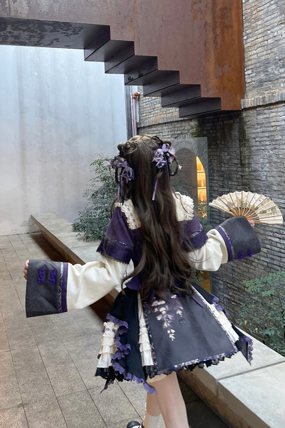 Chinese-style Girl Lolita Tops+skirt+headband+clip