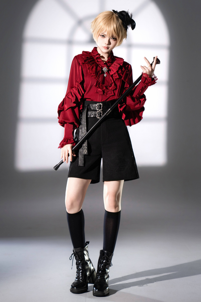 [pre-order Deadline: March 16] Classical Lolita Shirt + Asymmetrical Skirt + Fishtail Skirt + Shorts