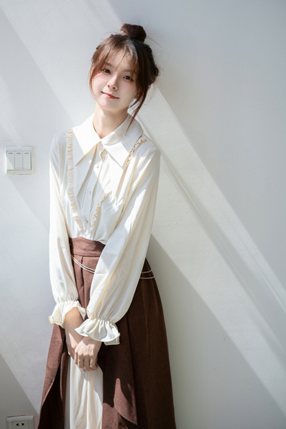Shirt + Irregular Skirt