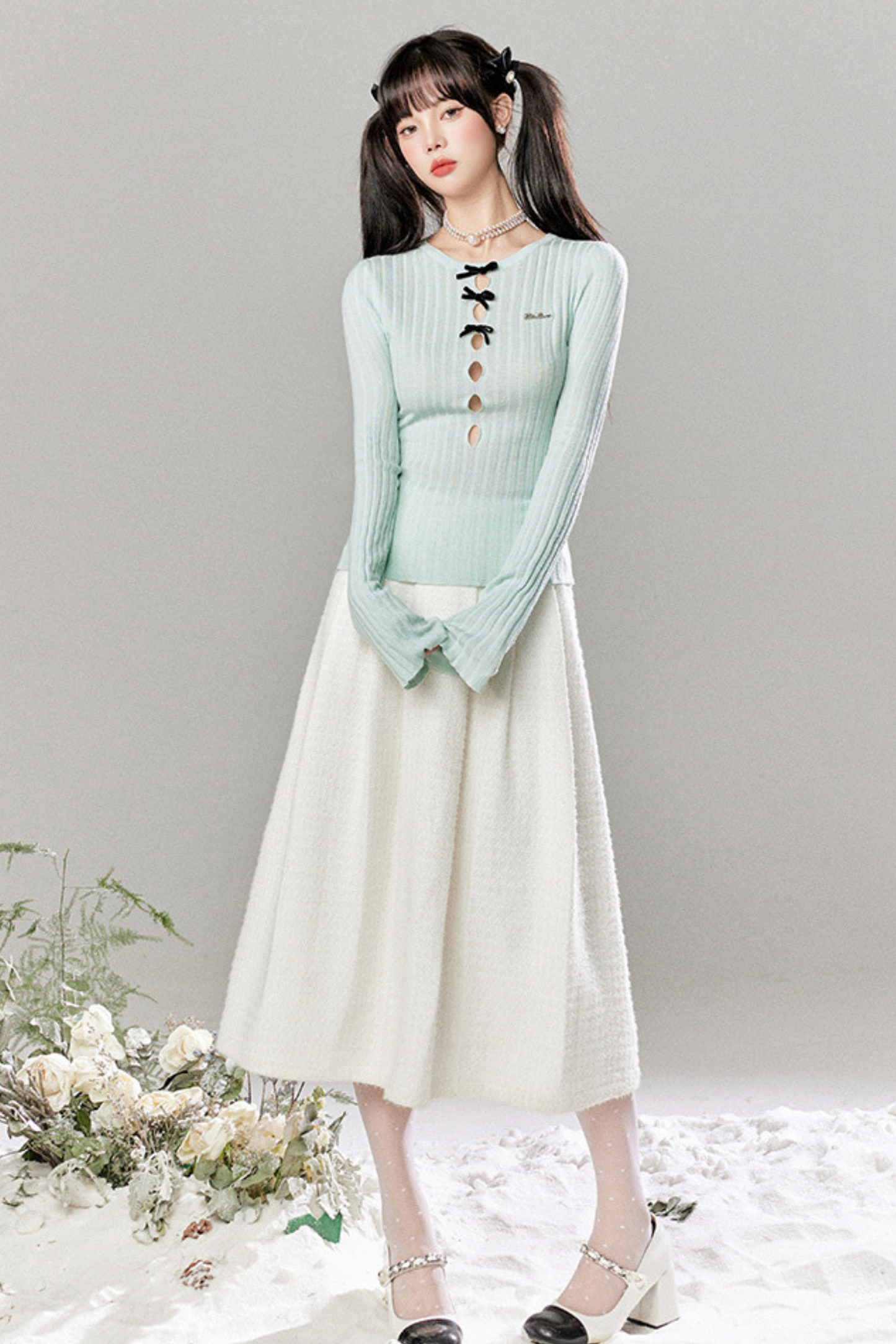 Little Ribbon Top + Long Skirt + Short Skirt