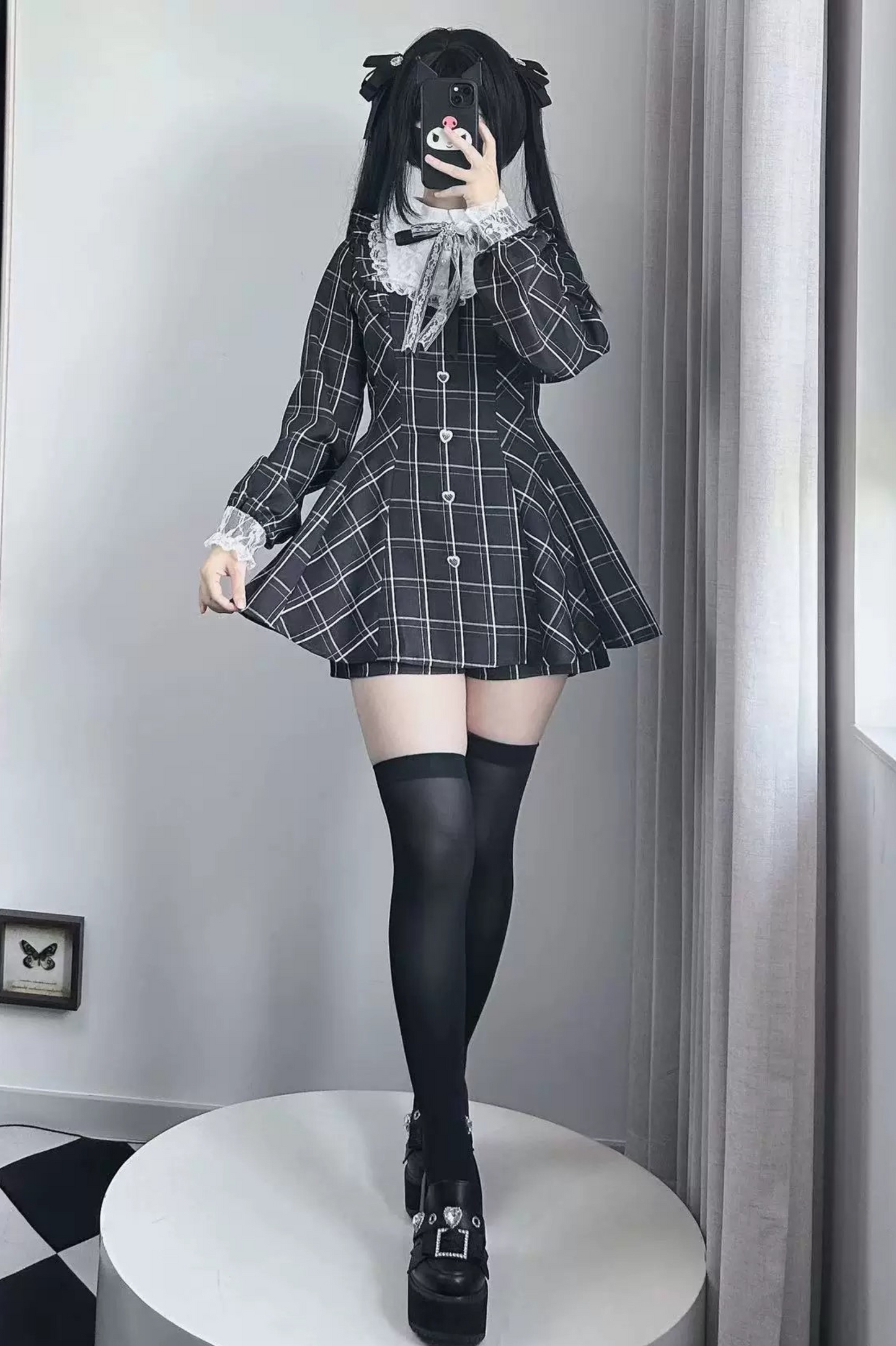 [pre-order] Jirai Plaid Top + Inner Plaid Pants