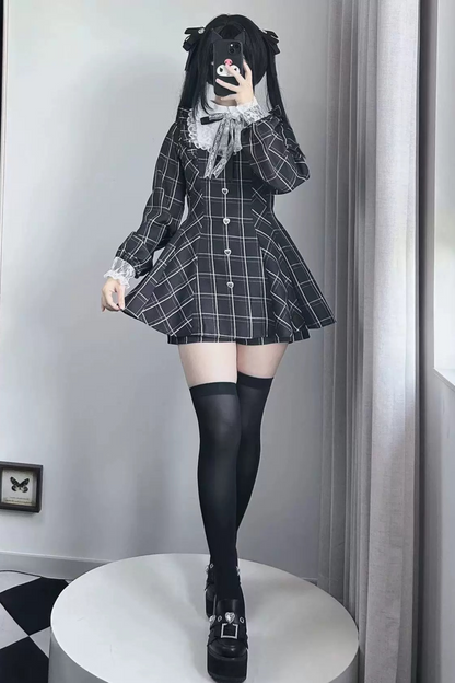 [pre-order] Jirai Plaid Top + Inner Plaid Pants