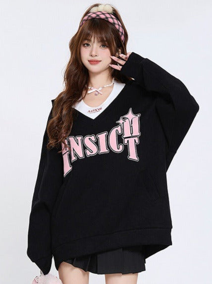 American Lazy Niche Sweatshirt Two-piece Set