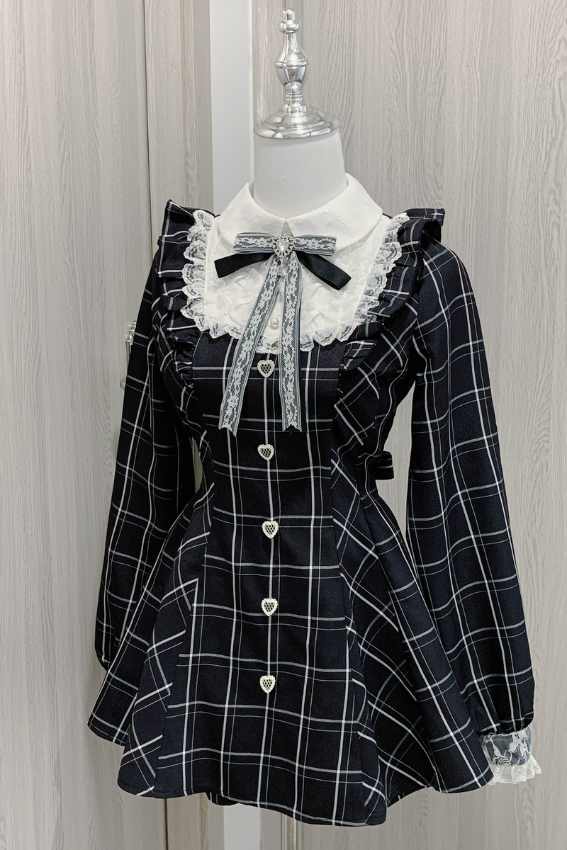 [pre-order] Jirai Plaid Top + Inner Plaid Pants