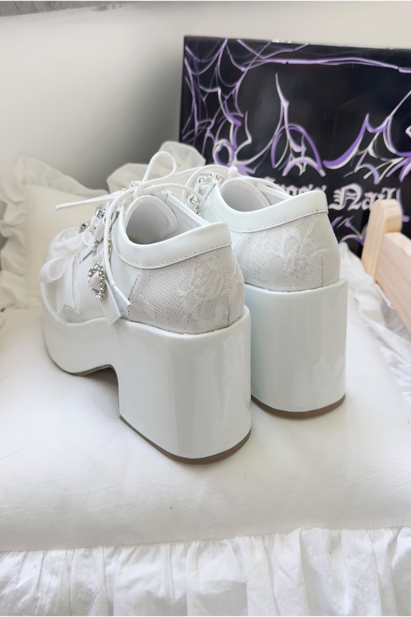 Dark Sweet Love Ribbon Shoes