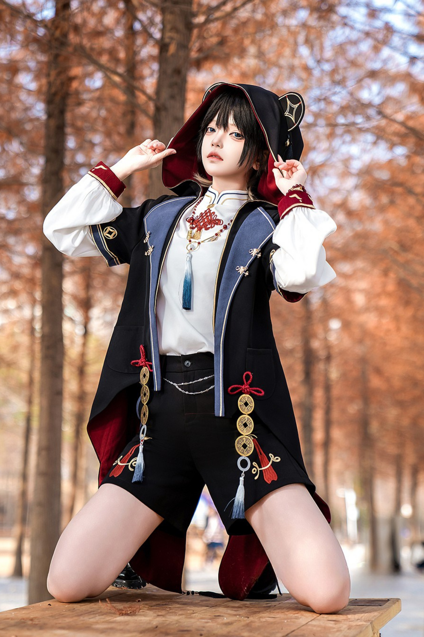 Treasure Chinese-style Element Hoodie Jacket Suit Set