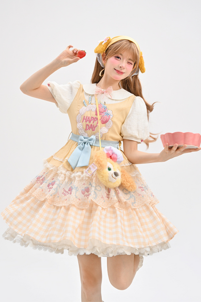 [pre-order] Daily Ribbon Tiered Doll Light Lolita Dress