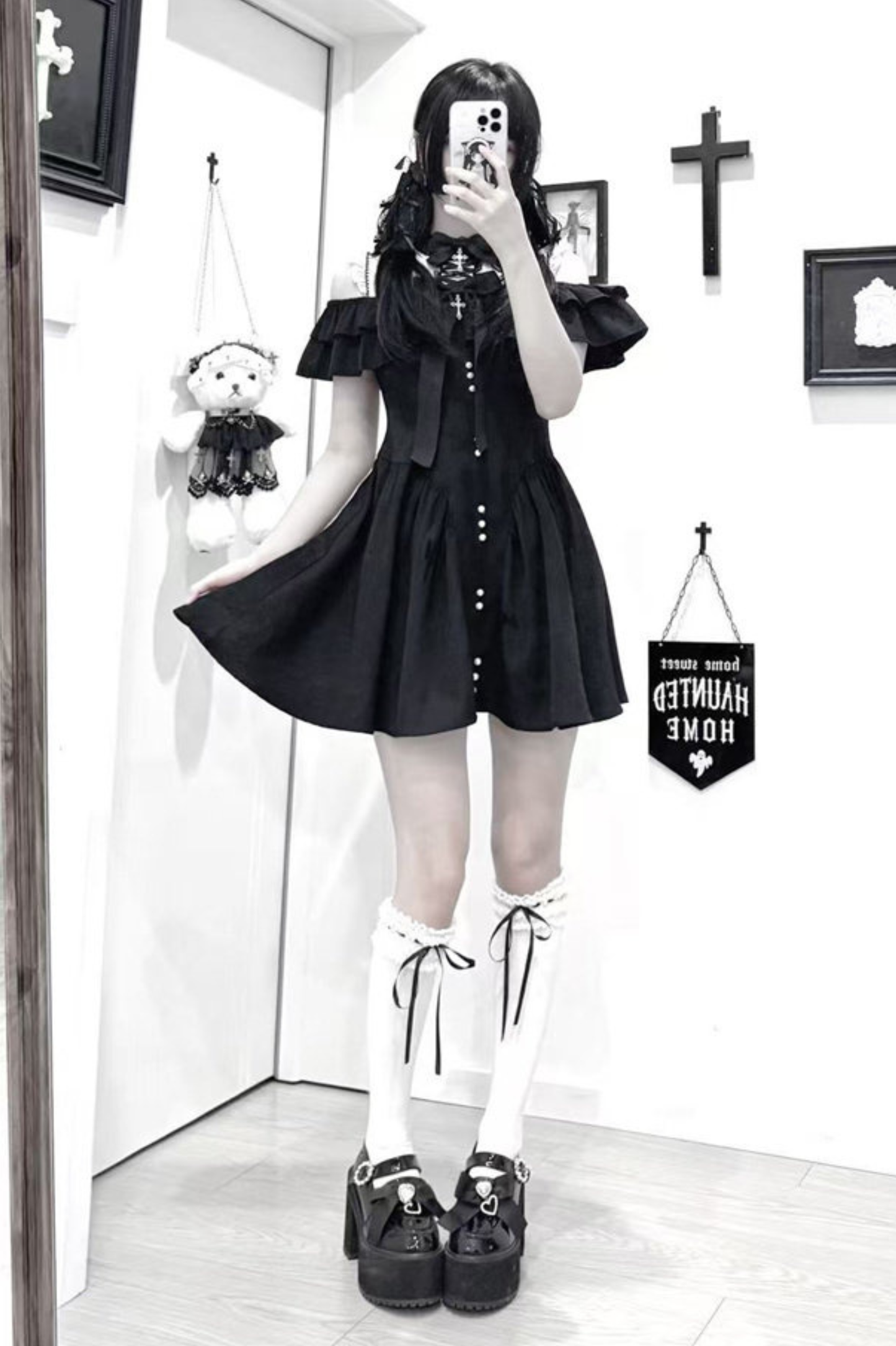 Off-shoulder Dark Sweet Dress