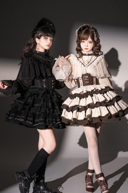 [pre-order] Lolita Shirt + Fishbone Corset Skirt
