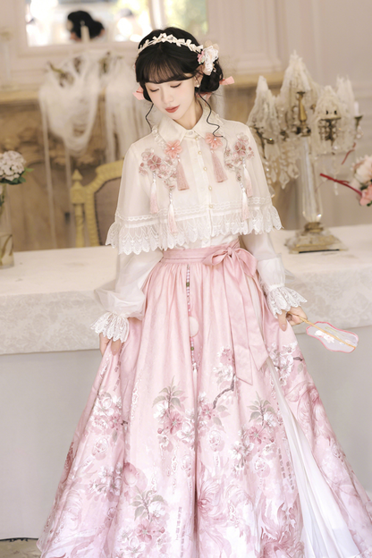 Sweet Flower Shawl + Blouse + Skirt