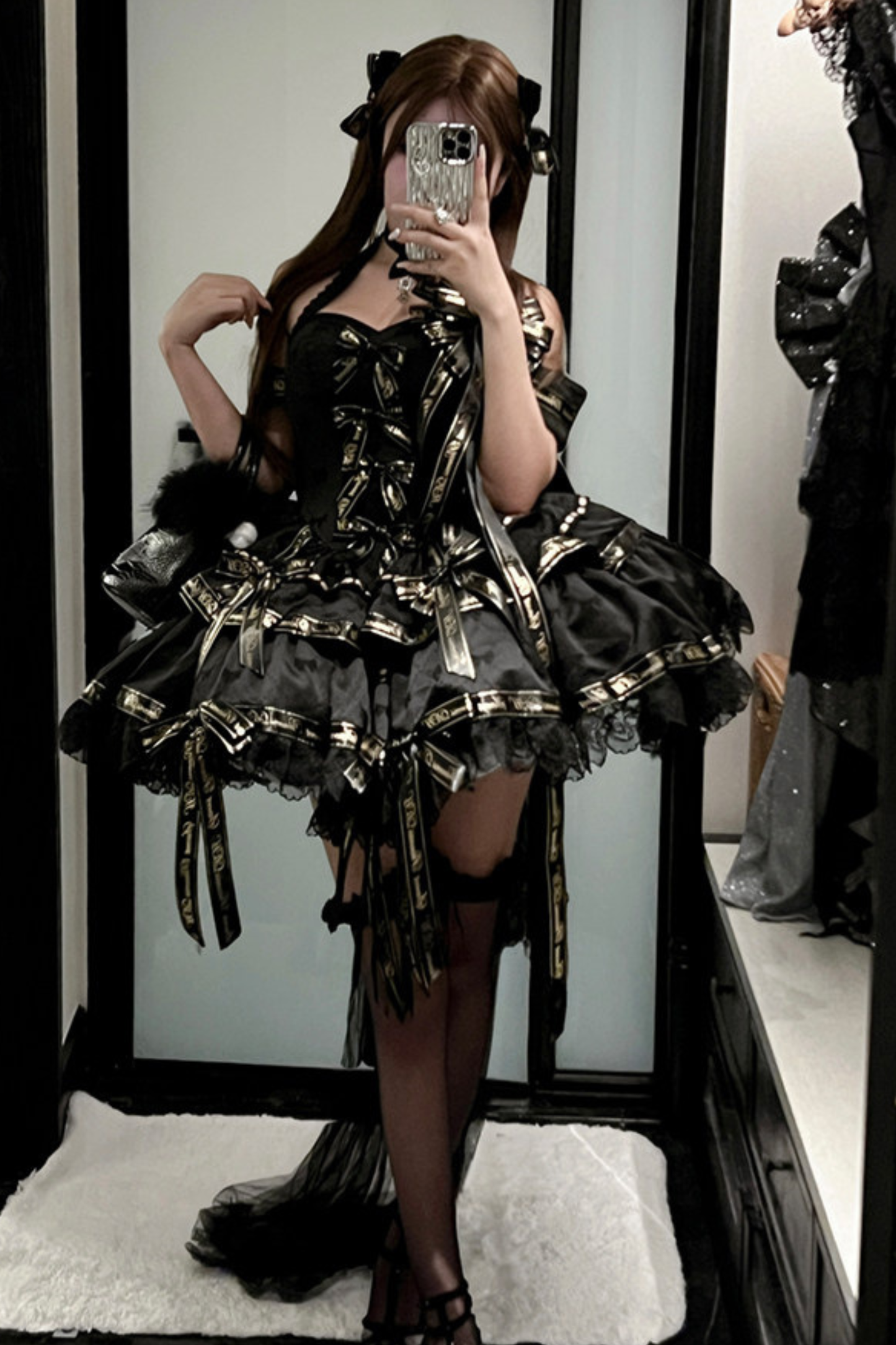 Many Logo Ribbon Princess Dress + Badge + Head Accessory + Tail