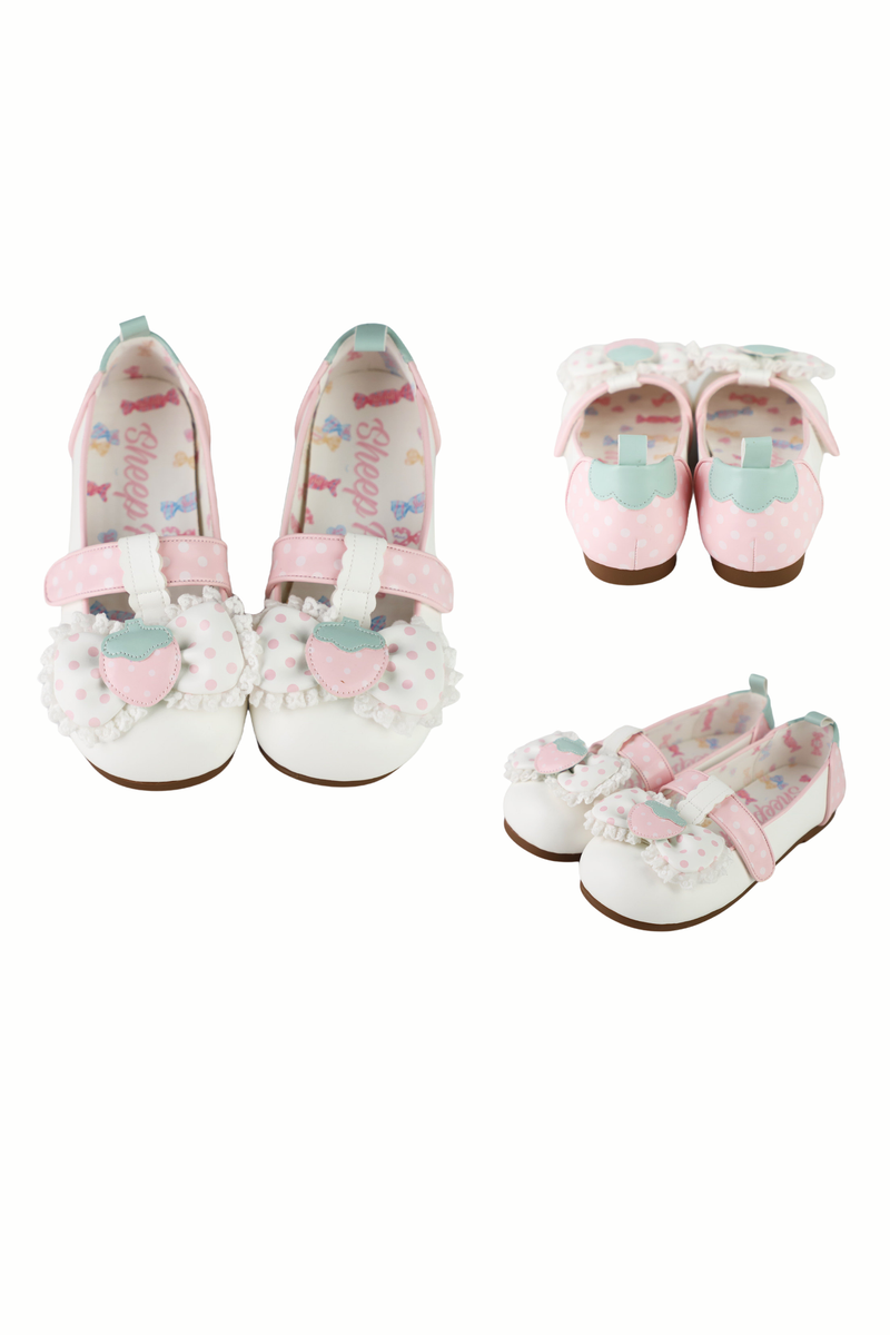 Strawberry Polka Dot Flats