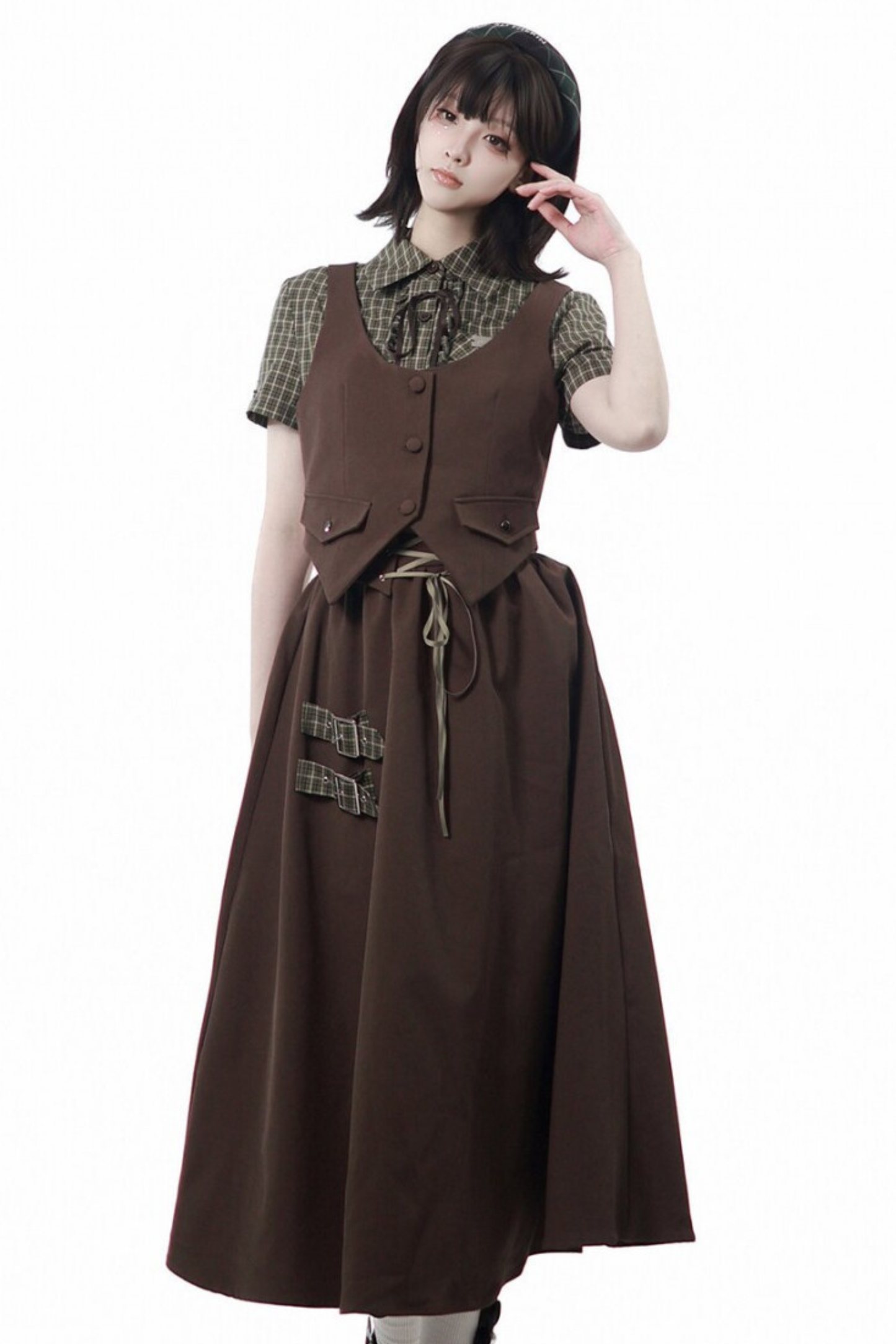 Army Girl Shirt + Vest + Skirt