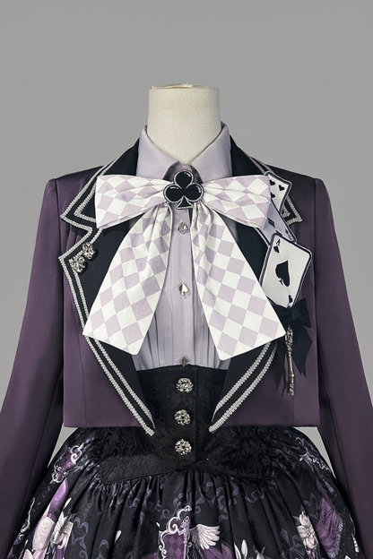 Night Alice Magic Theater Lolita Skirt + Shirt + Short Jacket