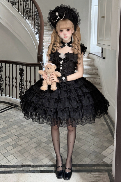 Sugar Lolita Dress + Necklace + Ribbon