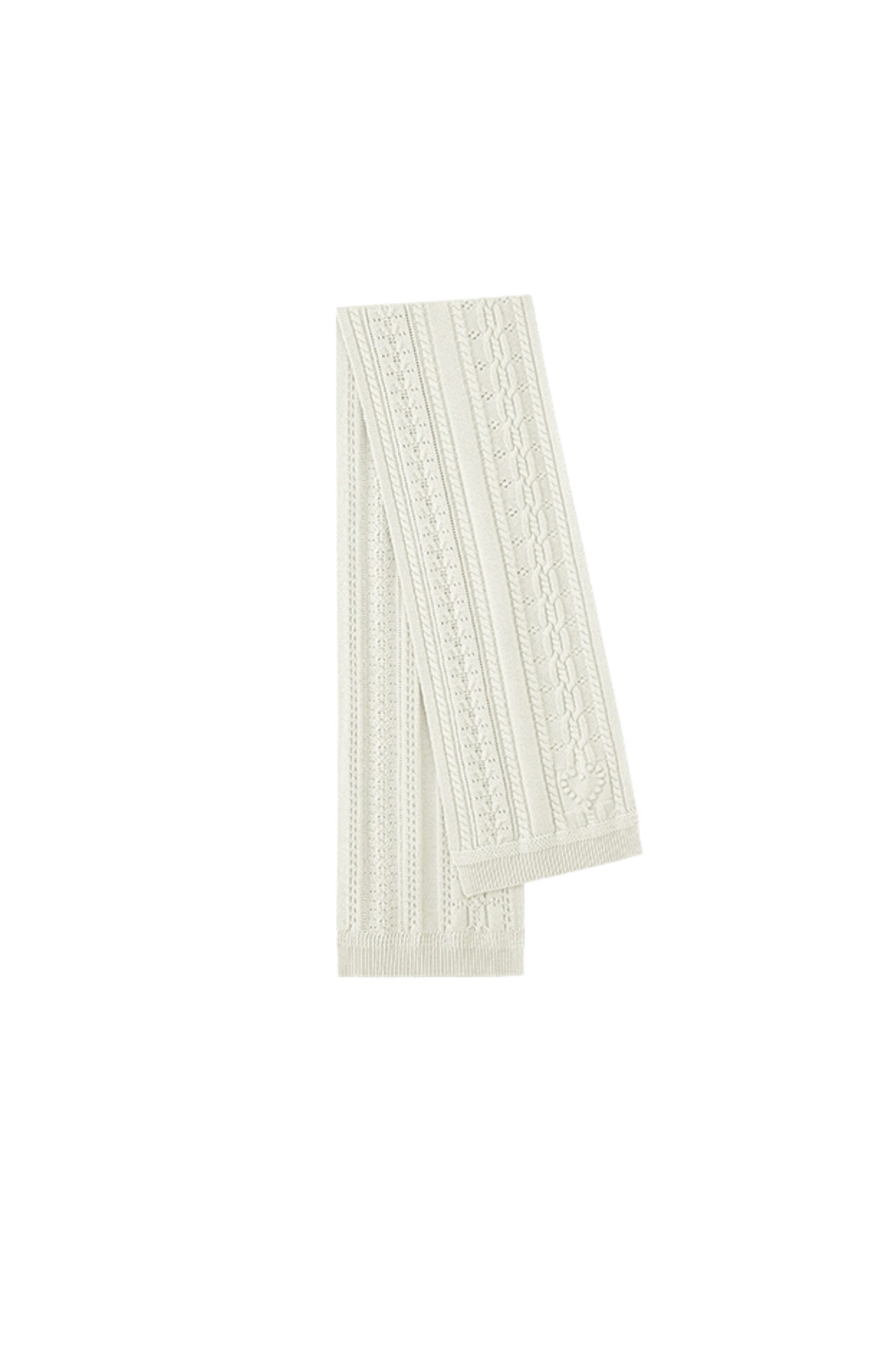 Wool Twist Knit + Knit Flare Wide Pants + Knit Muffler
