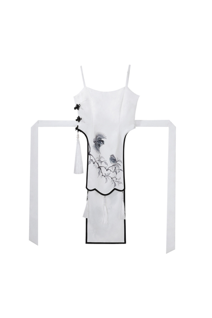 Chinese-style Top + Skirt + Camisole Dress + Leg Warmers